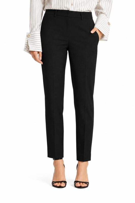Pantalone New York sigaretta in pettinato confort nero