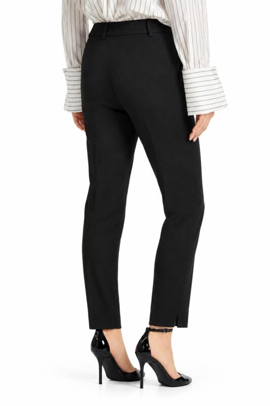 Pantalone New York sigaretta in pettinato confort nero