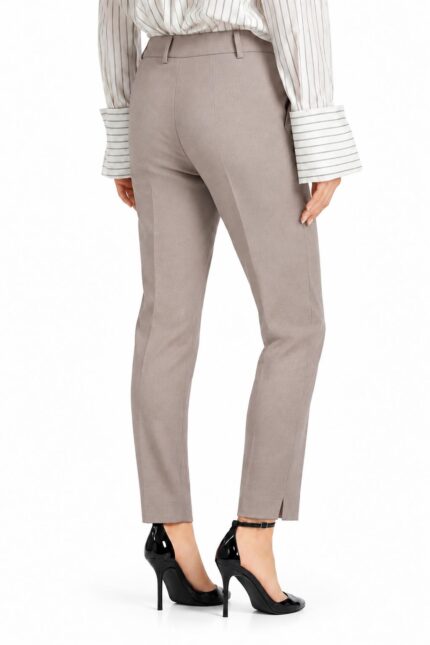 Pantalone New York sigaretta in pettinato confort beige
