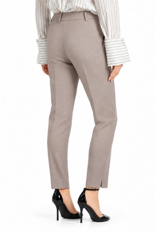 Pantalone New York sigaretta in pettinato confort beige